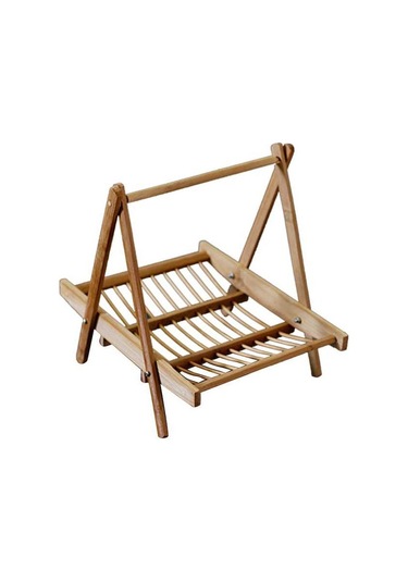 Pazly Suntek El Yapımı Bambu Katlanır Sepet - Restoran & Otel İçin Kahverengi Kahverengi