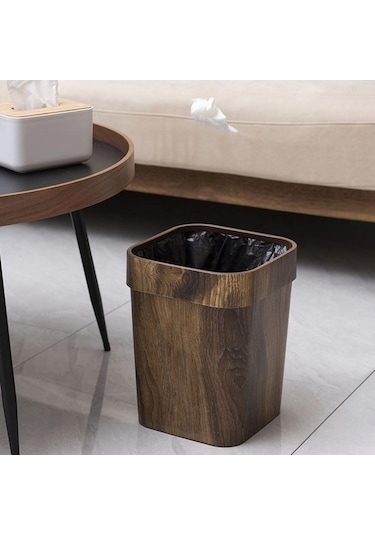 Pazly Yönlü Suntek Kutusu Kovası Kahverengi Ev Dekoratif Çöp Çok 24cmx20cmx28cm Zy Kahverengi