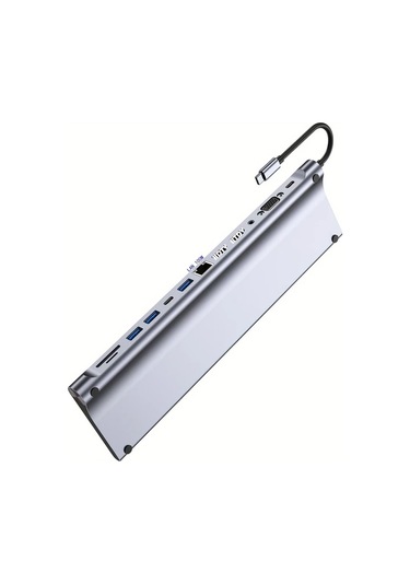 Xuweiwei Usb C Hub 12 İn 1 Alüminyum Alaşım 4k Hdtv 1080p  Windows Android Uyumlu Sd Tf Usb 3 0 2 0 Genişletme