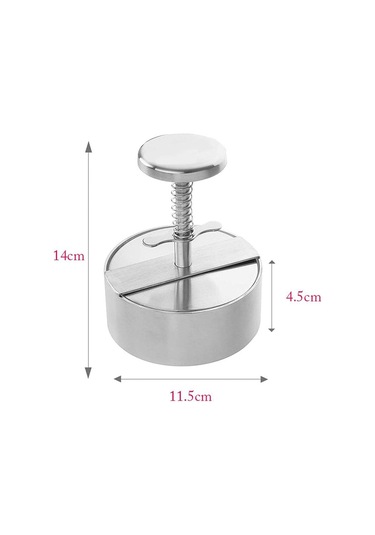 Sones 11,5 Cm Küçük Hamburg Preslenmiş Et 304 Paslanmaz Çelik Kek Presi