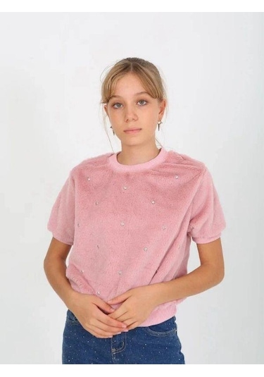 Marions Kız Çocuk Taşlı Jean-15237 Mavi