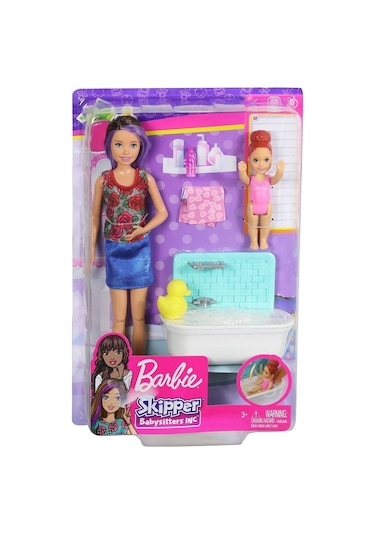 Fhy97 Barbie Bebek Bakıcısı Bebeği ve Aksesuarları Oyun  Seti