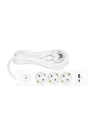 Seldur Kablolu Usb/type-c 3'lü 3 Metre Grup Priz 3 M