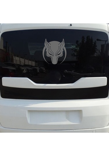 Börü Sticker - Kurt Sticker - Oto Sticker - 28cmx30cm - Gri