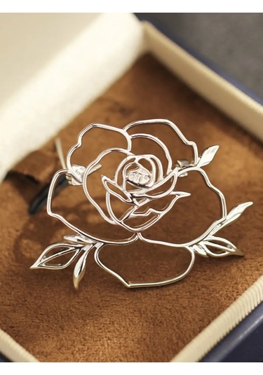 Especailly For You Payetli Gül Broşu 471475851 Altın Rengi