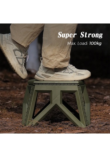 Suofeng Kamp Balıkçılık Plastik Katlanır Sandalye Uzun - Siyah Siyah