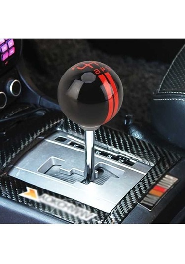 Wondernest Evrensel Araç Reçine Vites Topu Modifiye Manuel 6 Vitesli Sağ-r Siyah Kırmızı Siyah Kırmızı