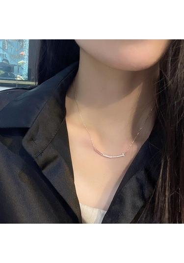 Tancise Kadın Kolye Kolye Klasik 925 Ayar Gümüş Zirkon Moda Hediye Altın