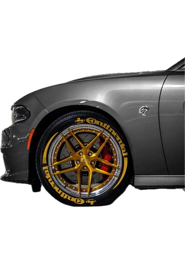 Continental + Kuyruk Lastik Yazısı Araç Lastik Stikeri 8adet
