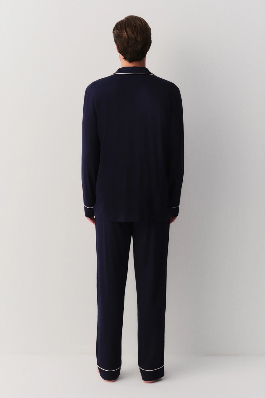 Suwen Mr. Men Erkek Maskülen Pijama Takımı Sh26312660b556 Koyu Lacivert