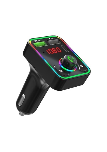 Verici Usb Usb Şarj Şarj Mp3 Led Işık Fm F3 Cihazı Cihazı Çift Çalar Arka Araba Alıcısı 3.1a Rb