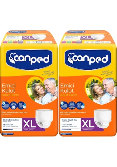 Canped Emici Külot Yetişkin Hasta Bezi XL 2 x 7'li