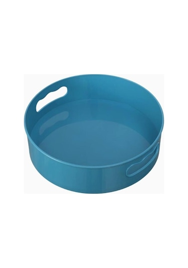 Mavi 360 Döner Tepsi Mutfak Saklama Kapları Baharat Kavanoz Aperatif Yiyecek Tepsisi Banyo Saklama Kutusu Kaymaz Kozmetik Organizatör Mavi