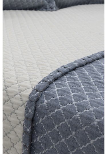 Koza Home Malea Lacivert Çift Kişilik Yatak Örtüsü 230x250 2 Yastık 50x70 5 Lacivert