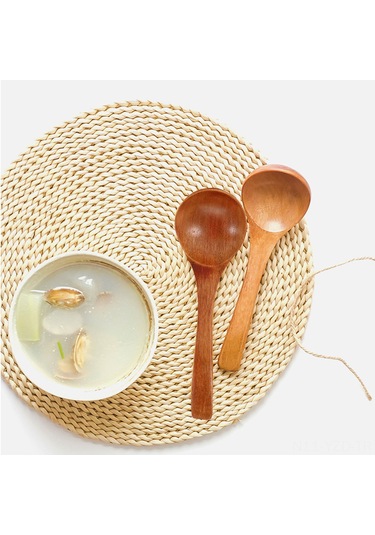 Yuntech01 Doğal Ahşap Ocaak Kaşığı - Uzun Saplı, Isı Dayanıklı, Sağlıklı Ve Dayanıklı Kahverengi