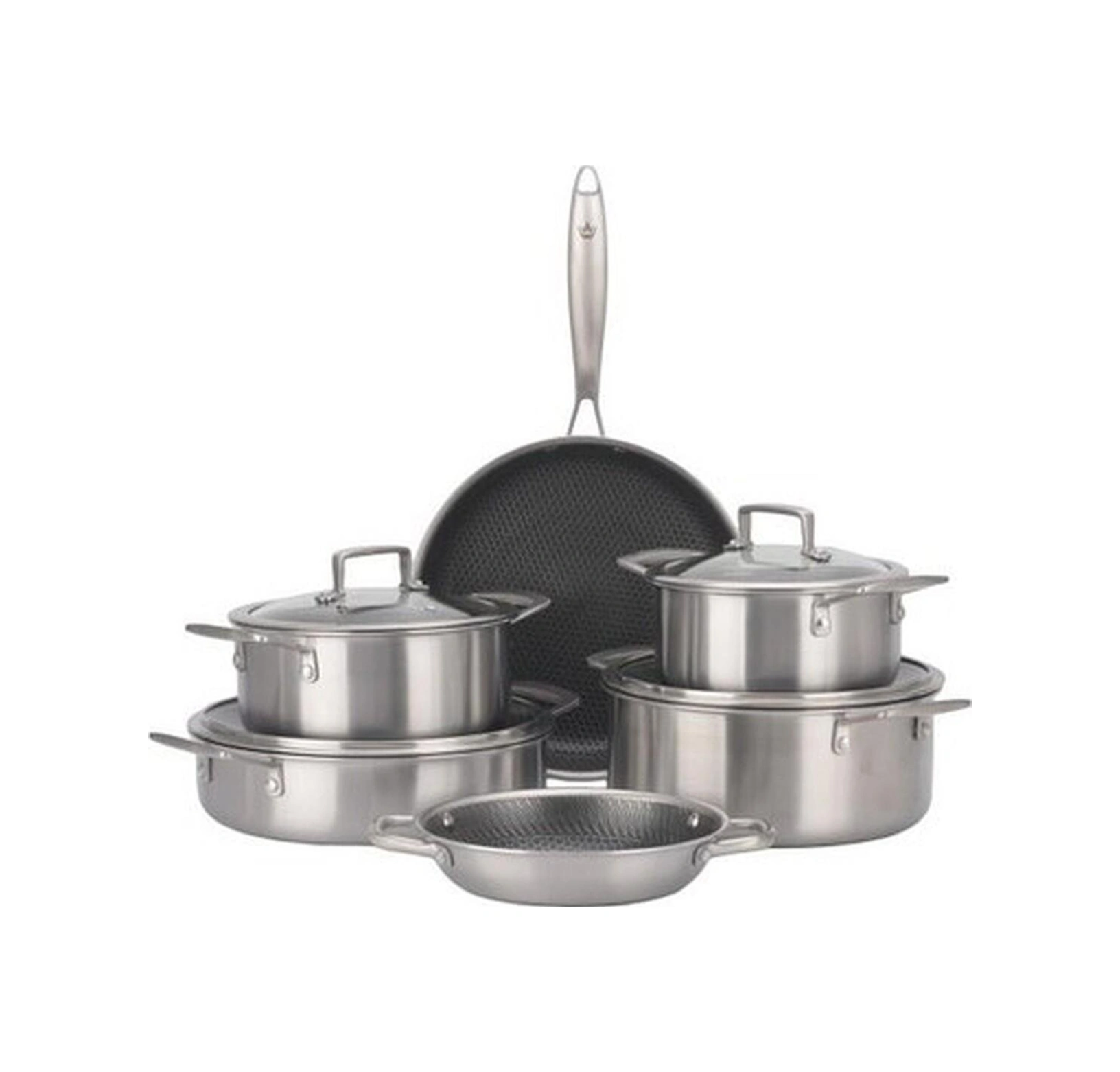 Maxx Doria Steel Fusion 10 Parça Tencere Takımı Bakır - Siyah