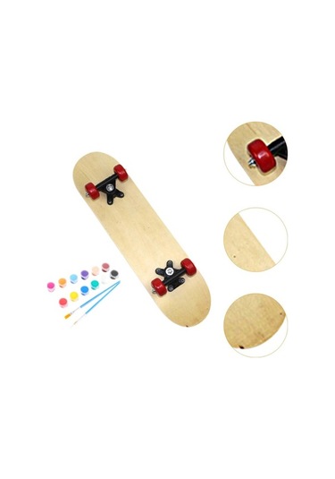 Pazly Suntek Çocuklar Için Boş Graffiti Kaykay Dıy 43x13cm Bej Ahşap Bej