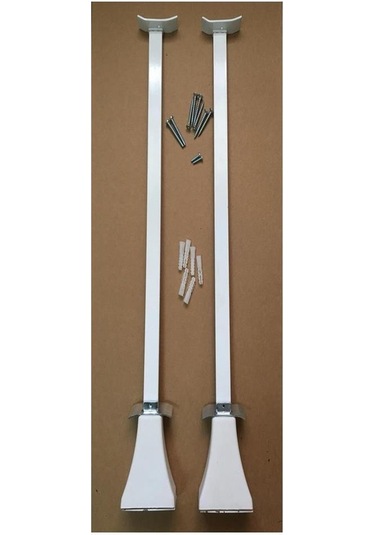 Panel Radyatör Ayağı / Yer Konsolu 40 Cm Yere Sabitleme Beyaz 1 Çift 2 Adet