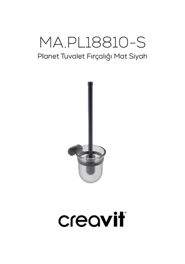 Creavit PL18810-S Planet Tuvalet Fırçalığı Mat Siyah