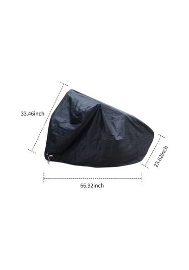 Xindoker 210d Oxford Kumaş Su Geçirmez Bisiklet Örtüsü, Hava Ve Çizik Koruması, Kilitleme Deligi Ve Ayarlanabilir Kemer, S Boy 170 60 85cm , Siyah Çok Renkli