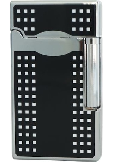 Tek Torch Pürmüz Siyah-gümüş Puro Çakmağı - Tr4505