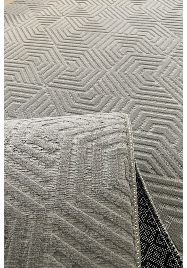 Lüle Halı Delüx Kaymaz Taban Halı Yolluk Gri Renk, Dlx7045 Gri