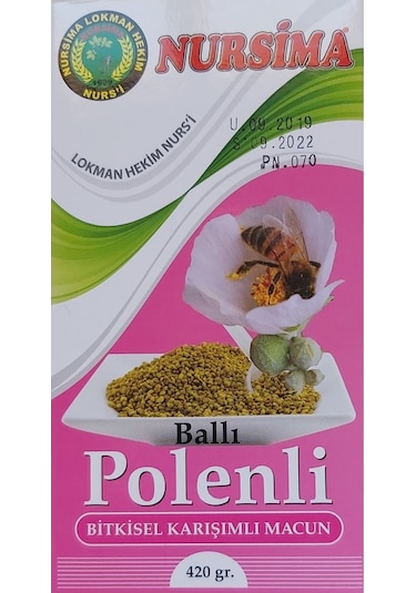 Nursima Ballı Polenli Bitkisel Karışım Macun 420 G