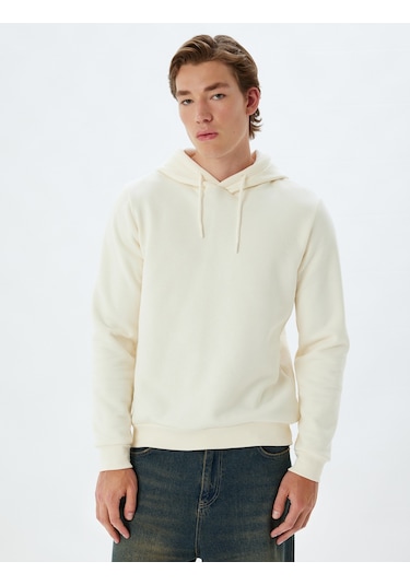 Koton Erkek Sweatshirt Ekru 5wam70001mk 25ky59000107 Y5915 Ekru