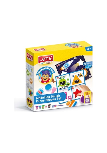 Let's 9 Parça Oyun Hamuru Eğlenceli Şekiller Seti (l9010)