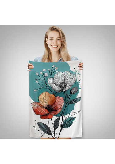 Haşhaş Çiçekleri Duvar Örtüsü-7647