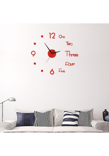 Mufunye 40cm Sessiz Akrilik Dıy Duvar Saati - Siyah, Altın, Gümüş Seçenekli - Yaratıcı Tasarım Çok Renki