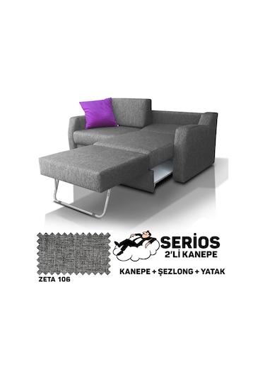 Serios Şezlonglu Yataklı Kanepe - Zeta 106