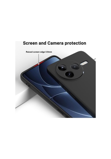 Xiaomi Poco F7 Pro İçin Düz Renk Sıvı Silikon Damlamaz Tam Kapsama Telefon Kılıfı Siyah