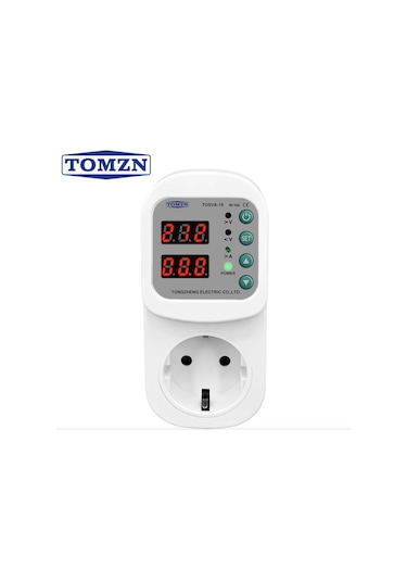 Tomzn Ayarlanabilir Voltaj Ve Akım Korumalı Priz - 16a - Yüksek Gerilim Koruma - Elektrik Bekçisi