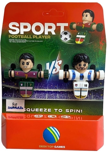Çift Sporcu 7r-10ç - Bas-döndür Mini Masaüstü Futbol Oyunu Diğer