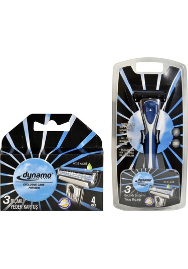 Dynamo 3 Bıçaklı Sistem Tıraş Bıçağı + Yedek Kartuş 4'lü