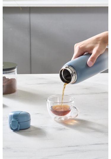 Karaca Skyfall Çelik Sızdırmaz Termos Mavi 500 ml