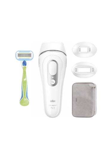 Braun IPL Silk Expert Pro 3 PL3132 2 Başlık İle Tüy Alma Lazer Epilatör + Venüs Tıraş Bıçağı + Çanta