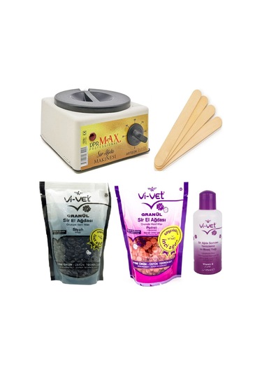 Ege Sir Dpr Max Ağda Makinesi + Vi-Vet Granül İnci Ağda x 2 + Ağda Yağı + Spatula