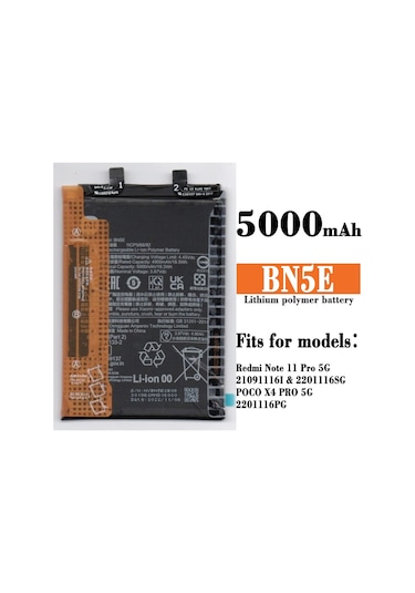 Xiaomi Redmi Note 11 Pro 5g Poco X4 Pro Uyumlu 5g 5000 Mah Bn5e