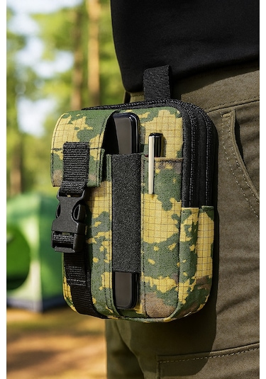 Newish Polo Taktik Bel Ve Kemer Çantası-np850 Kamuflaj Yeşil