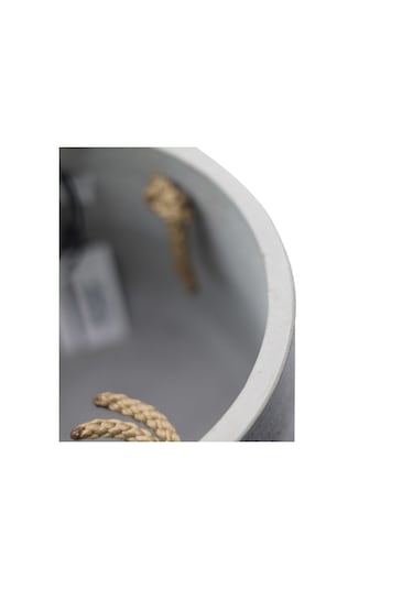 Patt M Gri Askılı Fiberstone Saksı Krem