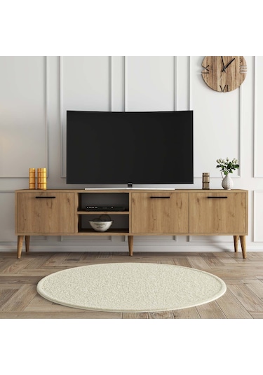 1587 EXXEN 180 CM AHŞAP AYAKLI TV ÜNİTESİ