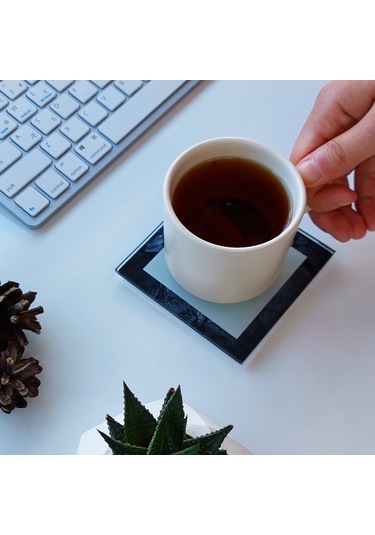 Decorita Cam Bardak Altlığı Harfli Tasarım Ş Harfi 4'lü Takım 10 x 10 CM Çok Renkli