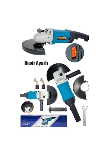 Stilmax ST30AG9 Devir Ayarlı Spiral Taşlama Makinesi 180 MM