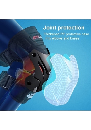 Dancemonkey 2-in-1 Motosiklet-bisiklet Yansıtıcı Şeritli Koruyucu Dişli Dizlik Siyah Siyah