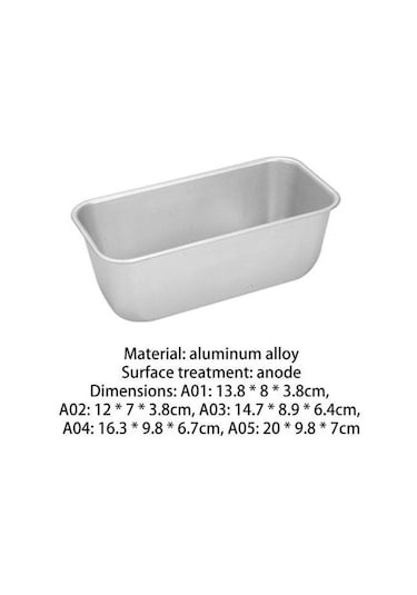 Pişirme Kalıp Alüminyum Yapışmaz Ekmek Cheesecake Tost Kalıp Tava Mutfak Pişirme Aracı 13.8x8x3.8cm