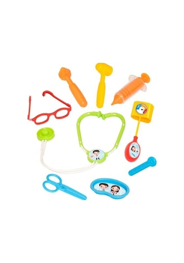 Dede Çekçekli Bavulum Doktor Set Oyuncak Candy Ve Ken 15 Parça Eğitici Meslek Doktor Seti