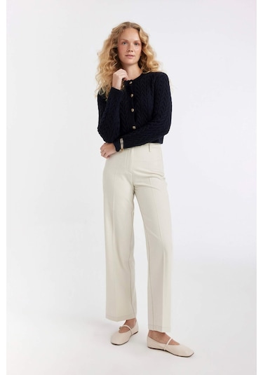 Defacto Regular Fit Bisiklet Yaka Saç Örgü Desenli Düğmeli Triko Hırka C9044AX24WNNV131 Lacivert Defacto Regular Fit Bisiklet Yaka Saç Örgü Desenli Düğmeli Triko Hırka C9044AX24WNNV131 Lacivert