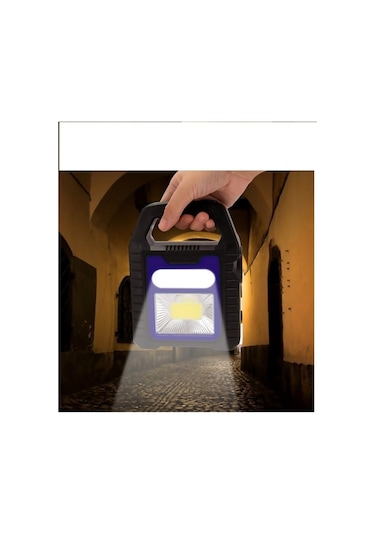 Cata Hazar Güneş Enerjili El Feneri Ct-9955 Solar 3 Kademeli Işık Siyah